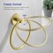 Kibi Circular Bathroom Towel Ring - Brush Gold KBA1406BG - alternate 5